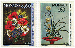96925 MNH MONACO 1975 CONCURSO INTERNACIONAL DE RAMOS DE FLORES - Altri & Non Classificati