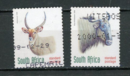 AFRIQUE DU SUD : FAUNE (GAZELLE) - N° Yvert 1031a+1032a Dent 13 & Barres De Pho En L - Usati