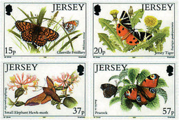 94912 MNH JERSEY 1991 MARIPOSAS - Araignées