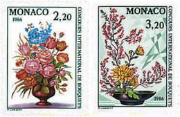 96959 MNH MONACO 1985 CONCURSO INTERNACIONAL DE RAMOS DE FLORES - Autres & Non Classés