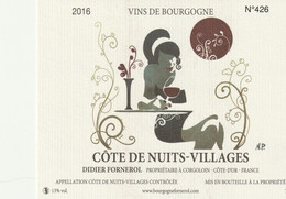 Etiquette Vin PINHEIRO Nikolaï Festival BD Vini BD Dijon 2019 (Lapa La Nuit - Art De La Table