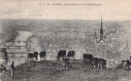 FRANCE - 76 - ROUEN - Vue Générale Prise Côte Ste Catherine - Vache - élevage - Cartes Postales Anciennes - Rouen