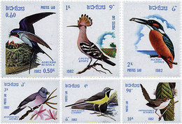 31521 MNH LAOS 1982 FAUNA. AVES - Spinnen