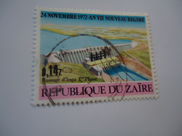 ZAIRE USED STAMPS  DAM    WITH POSTMARK - Other & Unclassified