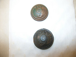 BOUTON (2) Régiment D'infanterie Belge (9éme) - Boutons