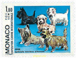 77457 MNH MONACO 1986 EXPOSICION CANINA INTERNACIONAL - Autres & Non Classés