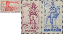 590132 HINGED MAURITANIA 1941 DEFENSA - Gebruikt