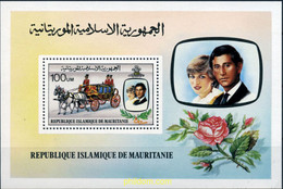 44116 MNH MAURITANIA 1981 BODA DEL PRINCIPE CARLOS Y LADY DIANA SPENCER - Mauritanie (1960-...)