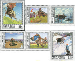 31708 MNH MONGOLIA 1976 PINTURAS - Mongolie