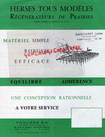 58-NEVERS- RARE PROSPECTUS FOUCHER - HERSE REGENERATEURS PRAIRIES-84 RUE PARIGNY-DAGOURET LUCIEN COSNE D' ALLIER- - Landbouw