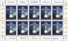 11875 MNH MONACO 1998 10 "WORLD MUSIC AWARDS" - Otros & Sin Clasificación