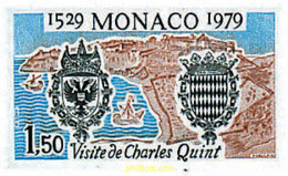 32421 MNH MONACO 1979 450 ANIVERSARIO DE LA VISITA DEL EMPERADOR CARLOS V A MONACO - Otros & Sin Clasificación