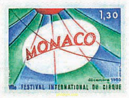 32919 MNH MONACO 1980 7 FESTIVAL INTERNACIONAL DEL CIRCO DE MONTECARLO - Otros & Sin Clasificación