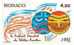 32962 MNH MONACO 1993 10 FESTIVAL MUNDIAL DEL TEATRO AMATEUR - Otros & Sin Clasificación