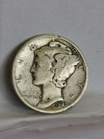 10 CENTS / 1 MERCURY DIME ARGENT 1942 PHILADELPHIE USA / SILVER - 1916-1945: Mercury (kwik)