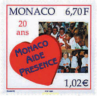 67061 MNH MONACO 1999 20 ANIVERSARIO DE LA ASOCIACION MONACO AYUDA Y PRESENCIA - Andere & Zonder Classificatie