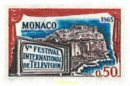 77490 MNH MONACO 1964 5 FESTIVAL INTERNACIONAL DE TELEVISION DE MONTECARLO - Andere & Zonder Classificatie