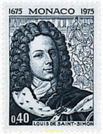 32563 MNH MONACO 1975 3 CENTENARIO DEL NACIMIENTO DE LOUIS DE ROUVROY DUQUE DE SAN SIMON - Otros & Sin Clasificación