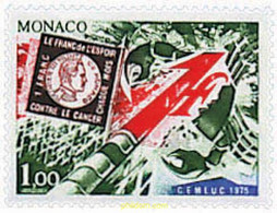 32559 MNH MONACO 1975 LUCHA CONTRA EL CANCER - Sonstige & Ohne Zuordnung