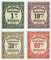 345143 HINGED MONACO 1925 CIFRAS - Other & Unclassified