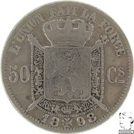 LaZooRo: Belgium 50 Centimes 1898 VF - Silver - 50 Centimes