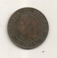 JC, Monnaie , France , 2 Centimes NAPOLEON III ,  1854 A  ,  2 Scans - 2 Centimes