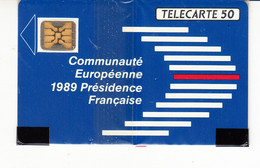 France-1989-télécarte 50-neuve Sous Blister-présidence Française-communauté Européenne - 1989