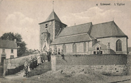 Belgique - Limont - L'église - Edit. N. Laflotte - Animé - Clocher - Carte Postale Ancienne - Huy