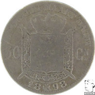 LaZooRo: Belgium 50 Centimes 1898 F / VF - Silver - 50 Cents