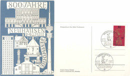 521  Munich Allemagne, 1971 - Festpostkarte 800 Jahre Neuhausen + SSt München. Esel Âne Donkey Cancel - Esel