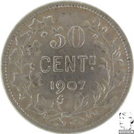LaZooRo: Belgium 50 Centimes 1907 XF - Silver - 50 Centimes