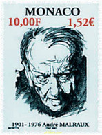 76858 MNH MONACO 2001 CENTENARIO DEL NACIMIENTO DE ANDRE MALRAUX - Andere & Zonder Classificatie