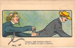 Illustrateurs Non Signés - Non Classés - Chapeau, Habit D'extrême élégance De Ton Tailleur...- Cartes Postales Anciennes - Non Classificati