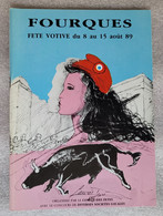 (30) Fourques - Comité Des Fêtes - Fête Votive - Août 1989 - Programme