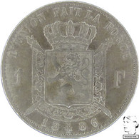 LaZooRo: Belgium 1 Franc 1886 VF / XF - Silver - 1 Franc