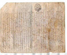 VP21.746 - Cachet Généralité De CAEN X VIRE - Acte En Peau De 1786 - Famille GASTEBLED à CLINCHAMPS SUR ORNE - Seals Of Generality