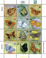 225465 MNH MARSHALL Islas 2002 MARIPOSAS - Araignées