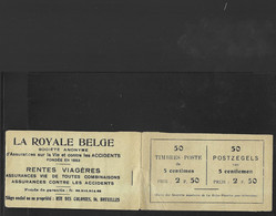 Carnet Booklet Markenheftchen Belgique  Carnet De 50 Timbres De 5 Centimes - Altri & Non Classificati