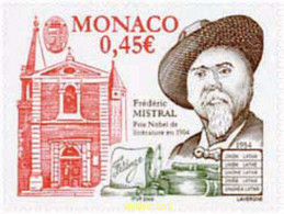 142029 MNH MONACO 2004 CENTENARIO DEL PREMIO NOBEL A F. MISTRAL - Otros & Sin Clasificación