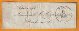 1837 - Lettre Pliée Avec Corresp Familiale De 3 P De Nancy Grand Cachet Vers Sélestat - Cad Arrivée - Taxe  4 - 1801-1848: Precursors XIX