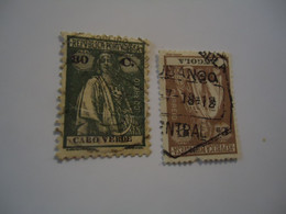 CAPE VERDE  ANGOLA   PORTUGAL STAMPS    WITH POSTMARK - Cap Vert