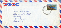 New Zealand Air Mail Cover Sent To Denmark 6-12-1965 Single Franked - Poste Aérienne