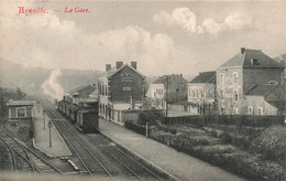 Belgique - Aywaille - La Gare - Train à Vapeur - Oblitéré Aywaille 1909 - Carte Postale Ancienne - Aywaille