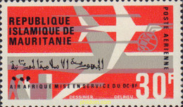 161020 MNH MAURITANIA 1966 DC 8F DE LA COMPAÑIA AIRAFRIQUE - Mauritanie (1960-...)