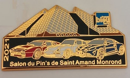 XX261 Pin's Alpine Renault Porsche Ferrari Pyramide Radio France Bleu Berry Qualité Zamac Achat Immédiat - Porsche