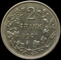 LaZooRo: Belgium 2 Francs 1909 XF / UNC - Silver - 2 Frank