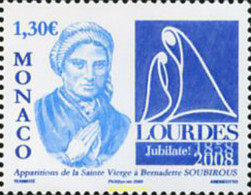 212306 MNH MONACO 2008 150 ANIVERSARIO DE LA APARICION DE LA VIRGEN DE LOURDES - Sonstige & Ohne Zuordnung