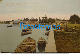 202703 COSTA RICA PUNTARENAS PLAZA GONZALES VIQUEZ & BOAT BREAK POSTAL POSTCARD - Costa Rica