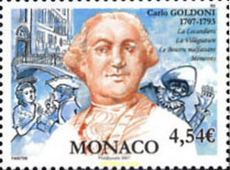 218599 MNH MONACO 2007 CARLO GOLDONI - Other & Unclassified