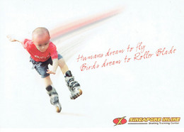 C9 : Boy Roller Skating - Ad Postcard - Skateboard